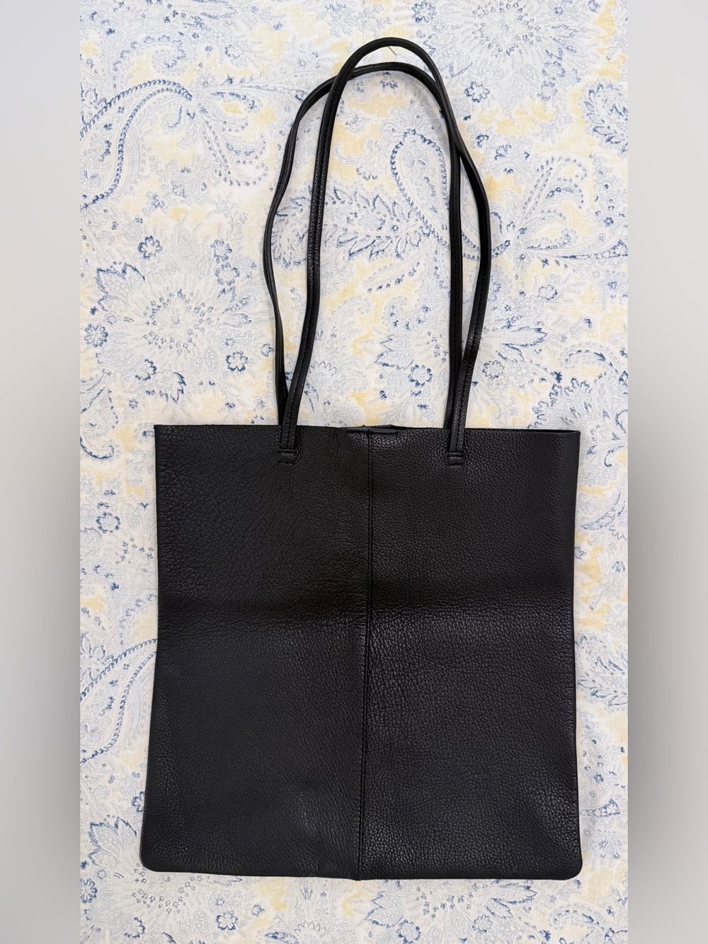 Banana Republic Black Pebbled Leather Shoulder Tote